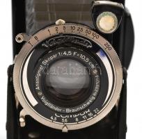 Voigtländer Bessa fényképezőgép Anastigmat 1:4,5 objektívvel, bőr tokkal, jó állapotban