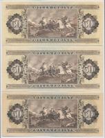 1980. 50Ft + 1986. 50Ft + 1989. 50Ft T:II,III szép papír