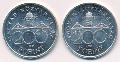 1992. 200Ft Ag "MNB" (2x) T:1-
Adamo F13