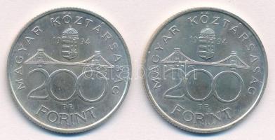 1994. 200Ft Ag "Deák" (2x) T:1-
Adamo F13.1