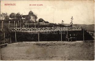 1911 Miskolc, Avasi új park. Divald Károly fia