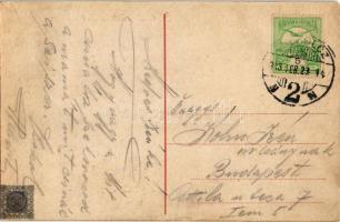 1913 Miskolc, Széchenyi utca, villamos, üzletek