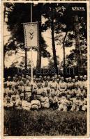 1941 Kékes, Egyetemi és Főiskolai Hallgatók Önkéntes Nemzeti Munkaszolgálata, Ond Vezér 59. sz. tábor csoportképe. photo