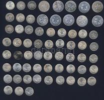 Kuba kis Ag tétel 10c Ag 1915 (4x), 1920 (4x), 1948 (8x), 1949 (15x) + 10c Ag "50 éves a köztársaság" (23x) + 20c Ag 1915 (1x), 1916 (1x) + 1948 (5x), 1949 (3x) T:2,2/3,3,3/4,4 (csak 1db!) Összesen 64db Ag!