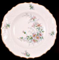 XIX. sz:. Pfeiffer & Löwenstein, Hat személyes jelzett porcelán étkészlet nagy tálakkal, kiöntőv...