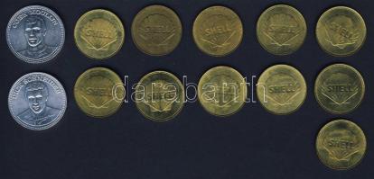 1950-es évektől 13db "Shell" zseton, benne 9 klf T:2