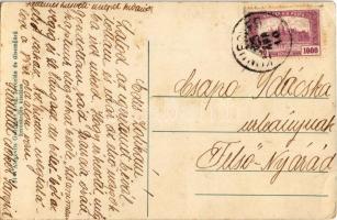 1925 Kunhegyes, Nemzeti szálloda és kávéház. Alexovits Györgyné kiadása (EK)