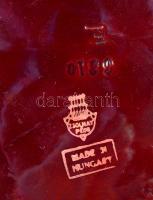 cca 1930 Zsolnay eozin mázas rókás névjegykártyatartó tál, jelzett (pajzs), apró karcolásokkal, form...