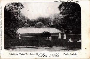 1900 Tatatóváros, park részlet. Engländer és társa kiadása