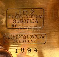 cca 1900 Deckert és Homolka budapesti gyártmányú morze távíró készülék. 16 000 mérföld hatótávolságú...