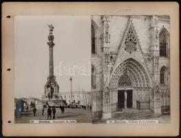 1890 Konstantinápoly, Pont de Galata, G. Berggren albumin fotó, kartonra ragasztva, 21×27 cm / Const...