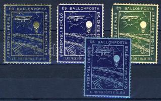 1940 Przemysli repülő és ballonposta 4 levélzáró (2 sérült)