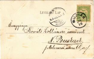 1904 Buziásfürdő, Baile Buzias; Szent Antal csodakút a tóval. Kiadja Nosek Gusztáv / Lacul Sfantul A...