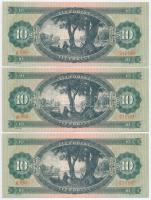 1962. 10Ft (3x) benne sorszámkövető pár és egyugrásos sorszámkövető T:I 
Adamo F6