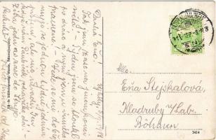 1914 Sátoraljaújhely, Fő és Molnár utca sarok, Dohány és szivar Főtőzsde, női kalap divatterem, Klei...