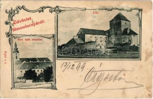 1899 Simontornya, vár, római katolikus templom. Rigler rt. kiadása. Art Nouveau (EK)