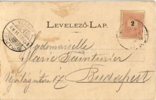 1899 Simontornya, vár, római katolikus templom. Rigler rt. kiadása. Art Nouveau (EK)