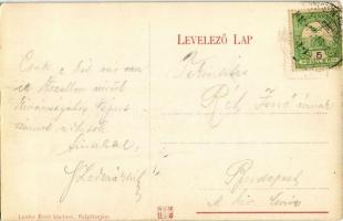 1910 Salgótarján, Salgói vár, lovaskocsi. Laufer Ernő kiadása