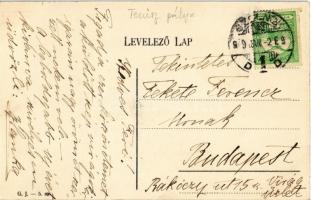 1909 Szolnok, Tisza Evezős Egylet csónakháza, Teniszpálya, sport