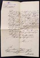 cca 1890-1923 Kokas József (?-?) királyi tanácsos, József főherceg kisjenői uradalmi intézőjének ira...