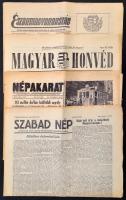 1956 Az Északmagyarország, Magyar Honvéd, Szabad Nép, Népakart c. újságok, a forradalom napjai alatt megjelent számai