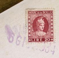 1934 Dekoratív Dreher Trieste sörös reklám, olasz illetékbélyeggel a hátoldalán, 21,5×15,5 cm