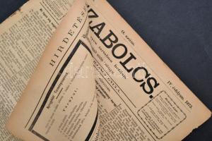 1875 A Szabolcs c. újság 12 egymás utáni száma