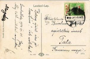 1915 Szombathely, Fő tér, Szentháromság szobor, kerékpárosok, Apollo mozi, Schuster Gyula és Latzer ...