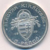 1938. 5P Ag "Szent István" T:1-
Adamo P8.1