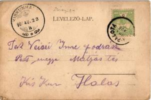 1905 Várpalota, Piac, Szálloda a Fehér Kereszthez, zsinagóga üzletek. Filszeker M. kiadása (megerősí...