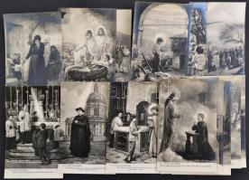 Bosco Szent János ereklyék: Medál, plakett, ruhájának egy darabja, élete képeslapon