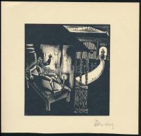 Buday György (1907-1990) 5 db jelzett fametszet, 10x9 cm