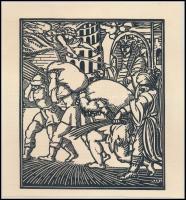 Gara Arnold (1882-1929): Illusztráció. Fametszet. papír. Jelzett a dúcon. 14x17 cm