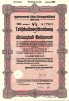 Német 3. Birodalom 1938-42. 6db klf részvény