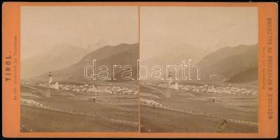 1895 Niederdorf (Dél-Tirol, Olaszország), sztereófotó, 8,5×17,5 cm / Villabassa ( South Tyrol), stereo photo