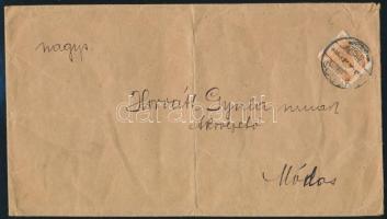 1913 Hírlapbélyeg levélen / Newspaper stamp on cover