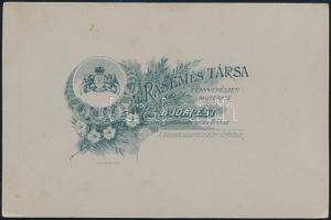 cca 1896-1900 Katonaemlék a szolgálati időről, fotómontázs, keményhátú fotó, Rasem és Társa budapest...