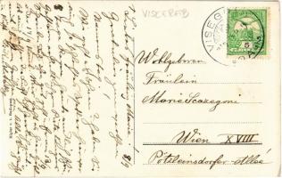 1910 Visegrád, Gizella-telep gyógyfürdő, Dr. Renner szanatóriuma, étterem terasz. Rigler rt. kiadása