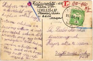 1913 Zalaapáti, Római katolikus templom, M. kir. postahivatal, jegyzői lak (EK)