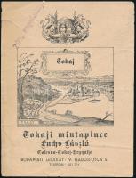 cca 1930 Tokaji mintapice. Fichs László, Tolcsva, tokaji aszú borok árjegyzékével