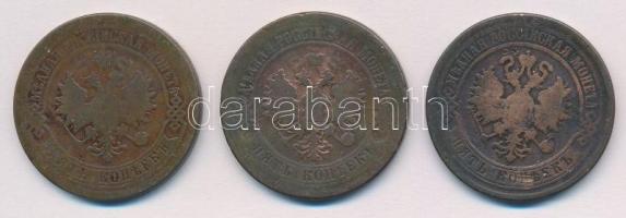 Orosz Birodalom 1870. 5k Cu + 1873. 5k Cu + 1880. 5k Cu T:3
Russian Empire 1870. 5 Kopeks Cu + 1873...