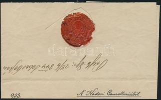 1844 Kancelláriai hivatal viaszpecséttel ellátott boríték