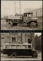 cca 1930 Rába buszok és teherautók eredeti termékfotói. Glück Frigyes pecséttel jelzett fotói. Nagym...