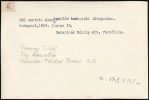 1934 Emil Fey (1886-1938) osztrák kancellár és belügyminiszter látogatása, kíséretében Keresztes-Fis...