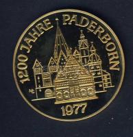 NSZK 1977. "Paderborn-Nagy Károly" Br emlékérem T:PP k