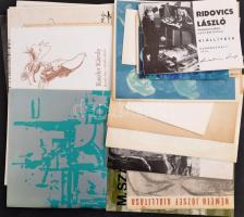 cca 1960-1980 34 db aláírt dedikált kiállítási katalógus, többek között Kő Pál, Bokány. Ridivics, Németh József