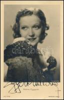 Eggerth Márta (1912-2013) koloratúrszoprán énekesnő, színésznő aláírása az őt ábrázoló fotón / Marta Eggerth autograph signature
