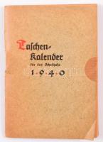 1940 Zsebkalendárium Taschen Kalender. Hitler és a háború ellenes propaganda rajzokkal / Anti Hitlerist propaganda calender.