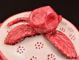 Gosztonyi Mária (1893-1989): négyszemélyes mokkás készlet: 4 db csésze+alj, tejkiöntő, kiöntő, tál, ...