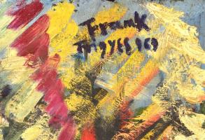 Frank jelzéssel: Asztali csendélet. Olaj, vászon, 41×45 cm